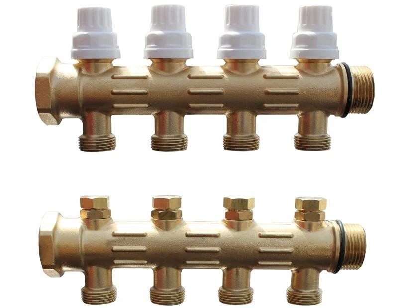 Factory Brass Manifolds Water Distribution Collector Pex Pipe Manifold with Manual Control Valve