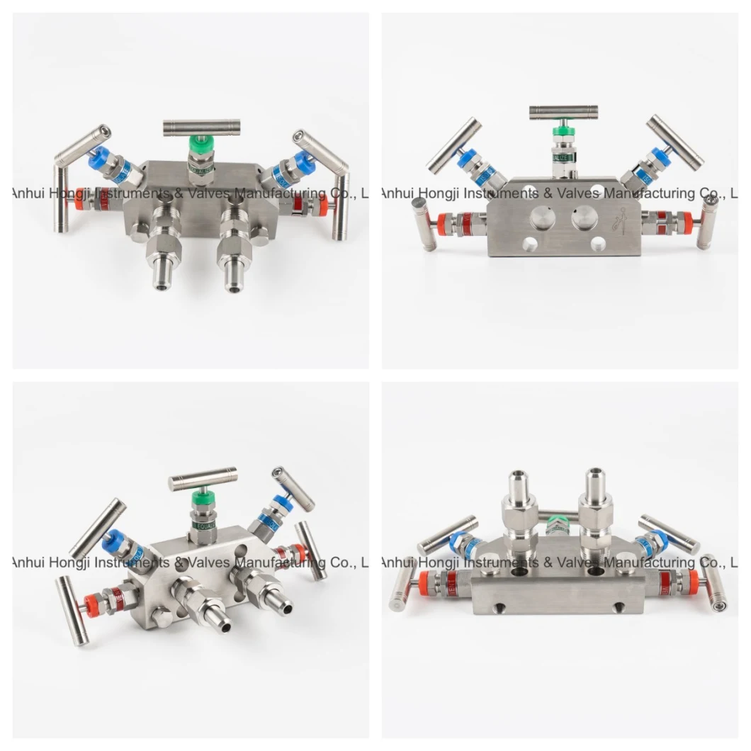 Forging Stainless Steel Rosemount Type 5-Valve Manifolds 6000psi for Differential Pressure Transmitter