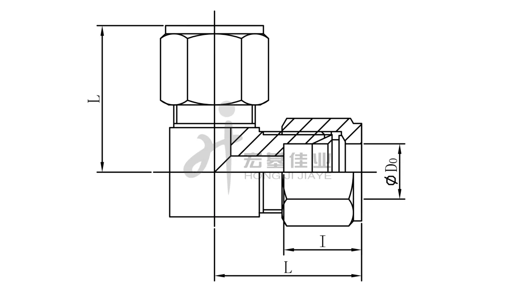 Twin Ferrules Ss Connector Tube Union Elbows Forged Stainless Steel Tube Fitting