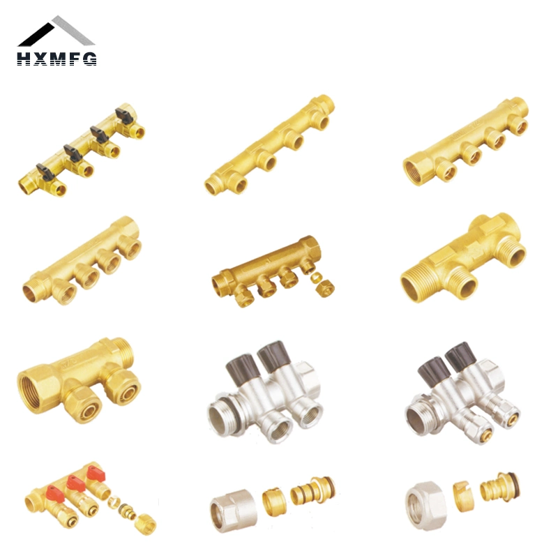 Male and Female Thread Brass Liner Manifold with Ball Valve