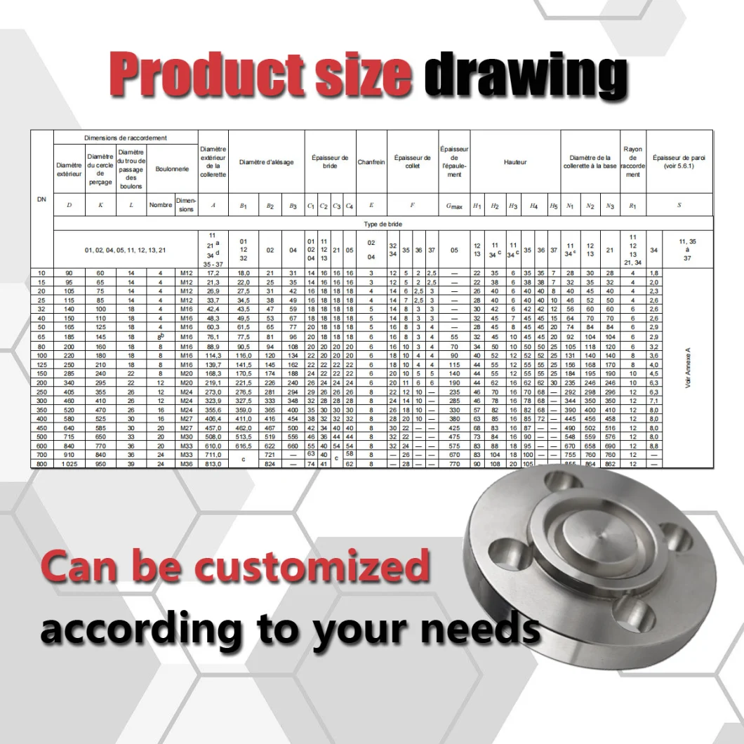 Stainless Steel OEM High-Temperature JIS Pl Ferrule Flange