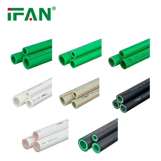 Ifan 배관 시스템 고압 PN25 녹색 20-160mm 순수 플라스틱 PPR 파이프
